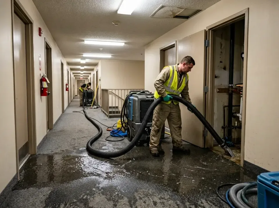 multi-unit-apartment-hallway-f-005 — frequently asked questions, Emergency Burst Pipe Water Extraction & Removal in Fort Mit…